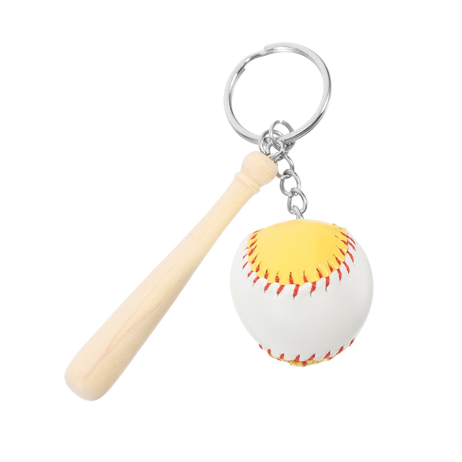 

Baseball Keychain Bat Pendant Small Accessories for Women Backpack Hanging Decor Bag Mini Keyring Sports Ball Favors Durable
