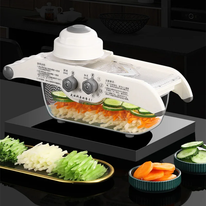 Multifunctional Vegetable Cutter Lemon Slicer With Basket Fruit Potato Chopper Carrot Grater Slicer Kitchen accessories