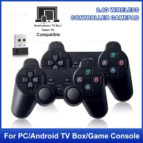 Imagen 1 del producto Controlador de juegos inalámbrico 2,4G, 1-2 uds., para Android TV Box, PC, Game Stick GD10/M8, consola de juegos, Joystick