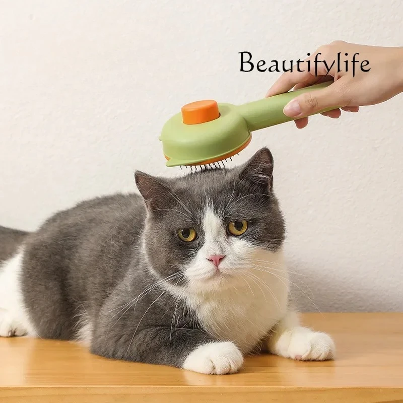

расческа для кошек Pet comb beauty steel needle comb dog cat hair removal brush does not hurt the skin to remove floating hair