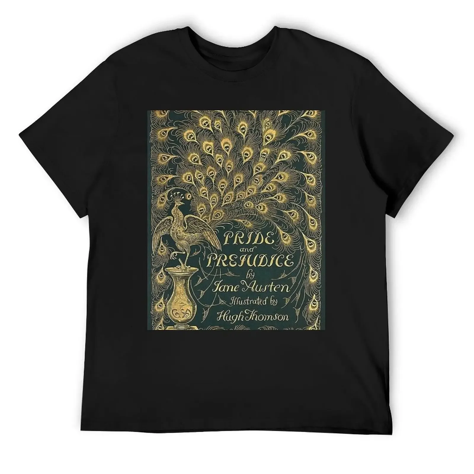 

Pride and Prejudice by Jane Austen Book Cover T-Shirt vintage graphic tee boys animal print aesthetic clothes funny t shirts men