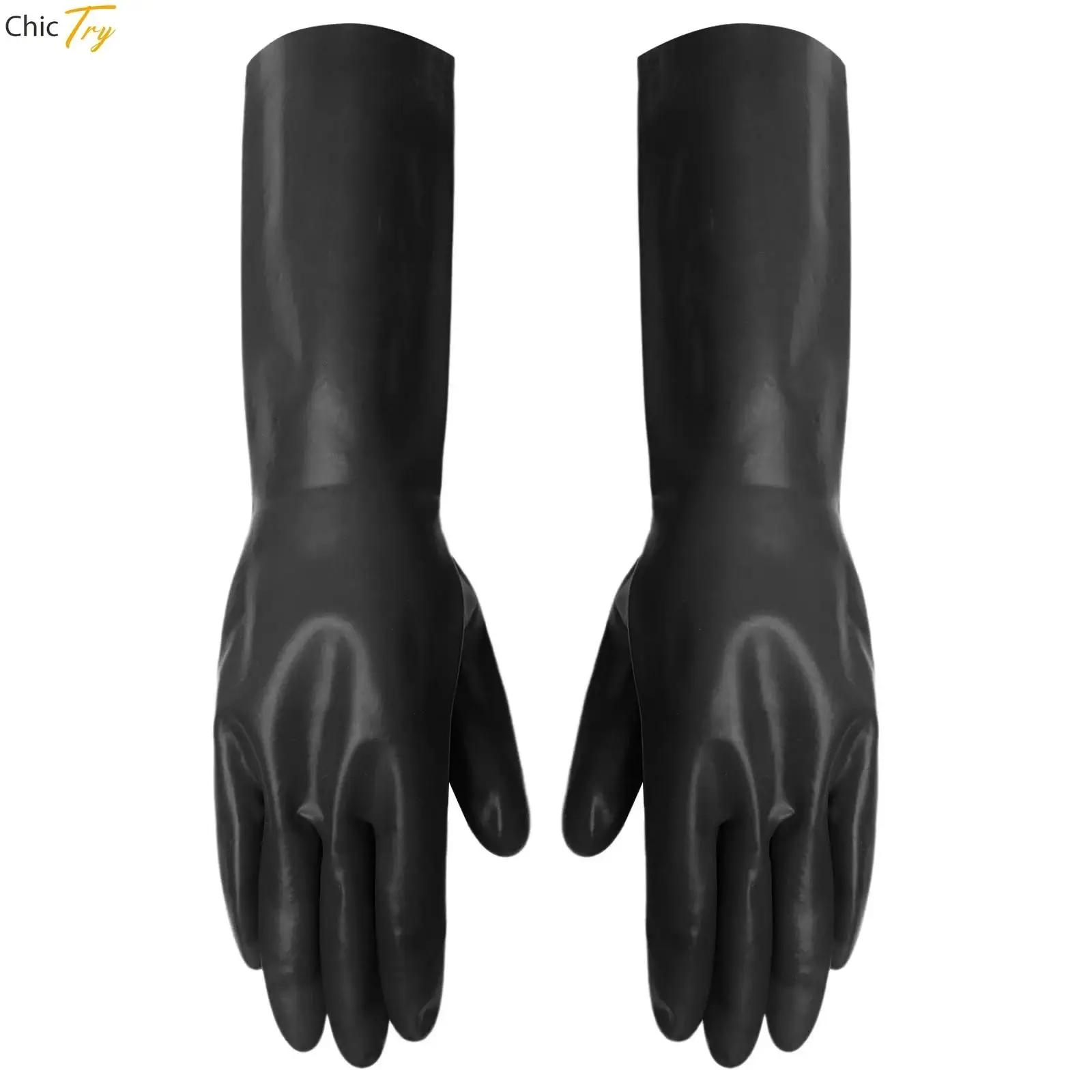 Latex Gloves Versatile Stretchable Over Wrist Length Full Finger Gloves Women Men Halloween Cosplay Party Costume Accessories