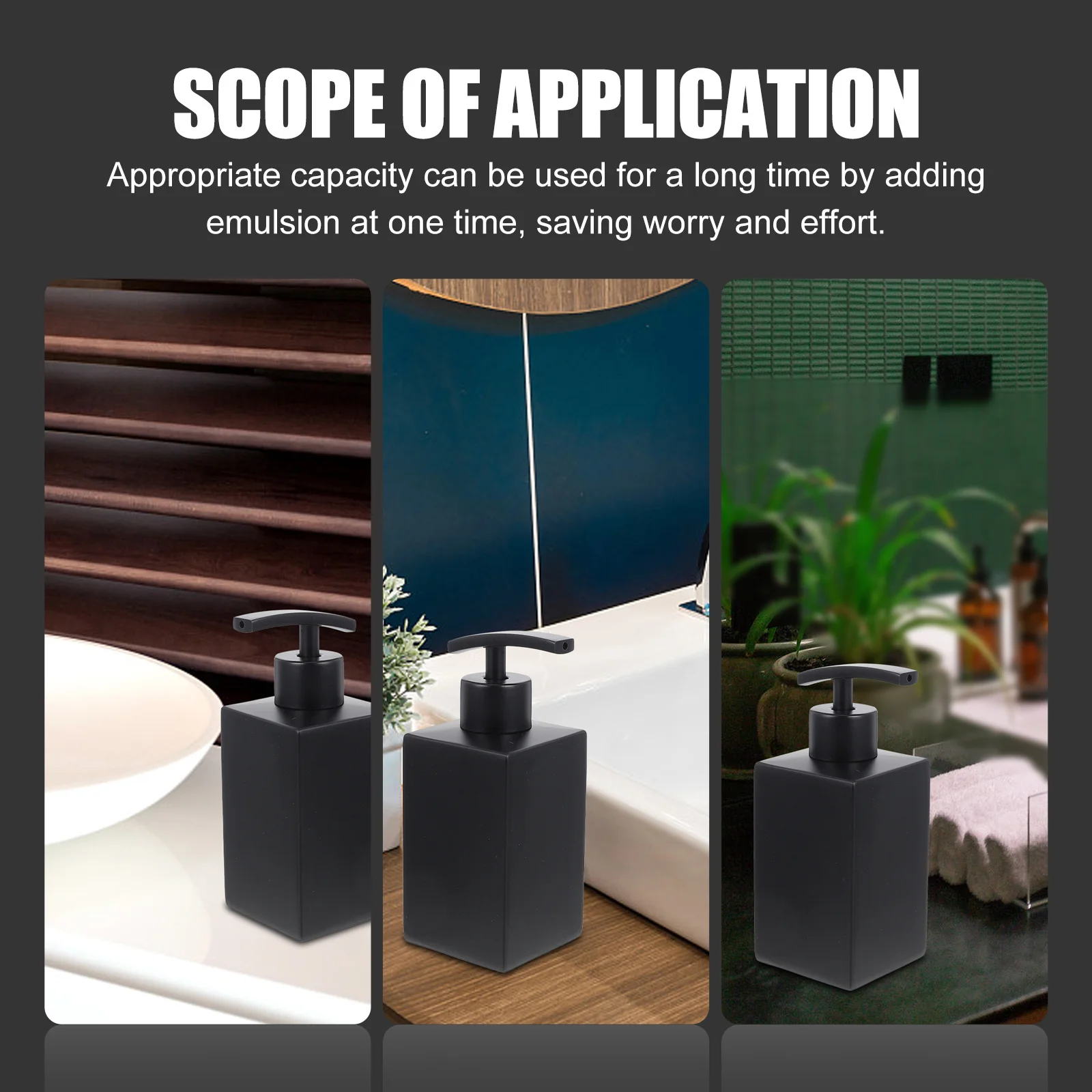 Countertop Bottle 400Ml Reusable Shampoo Dispenser for Lotion Hand Wash Face Cleanser Bathroom Shower Organizer