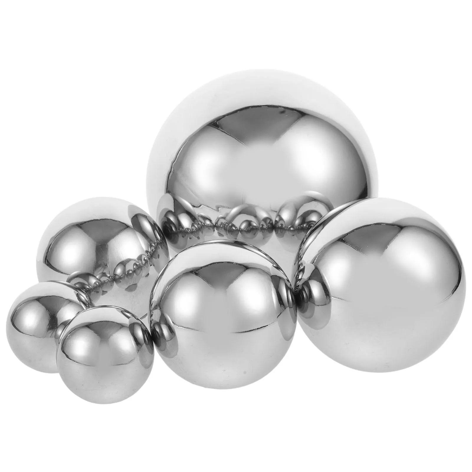 

6Pcs Decorative Ball Set Stainless Steel Polished Garden Hollow Spheres for Outdoor Pond Housewarming Swimming Pool Garden