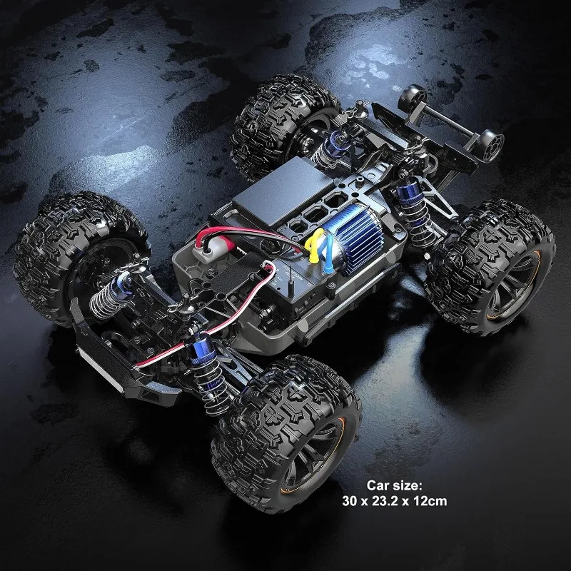 H16DR Voiture télécommandée rapide prête à courir à l'échelle 1:16, Monster Truck RC à saut à grande vitesse, voitures RC tout-terrain, 4WD All Terr