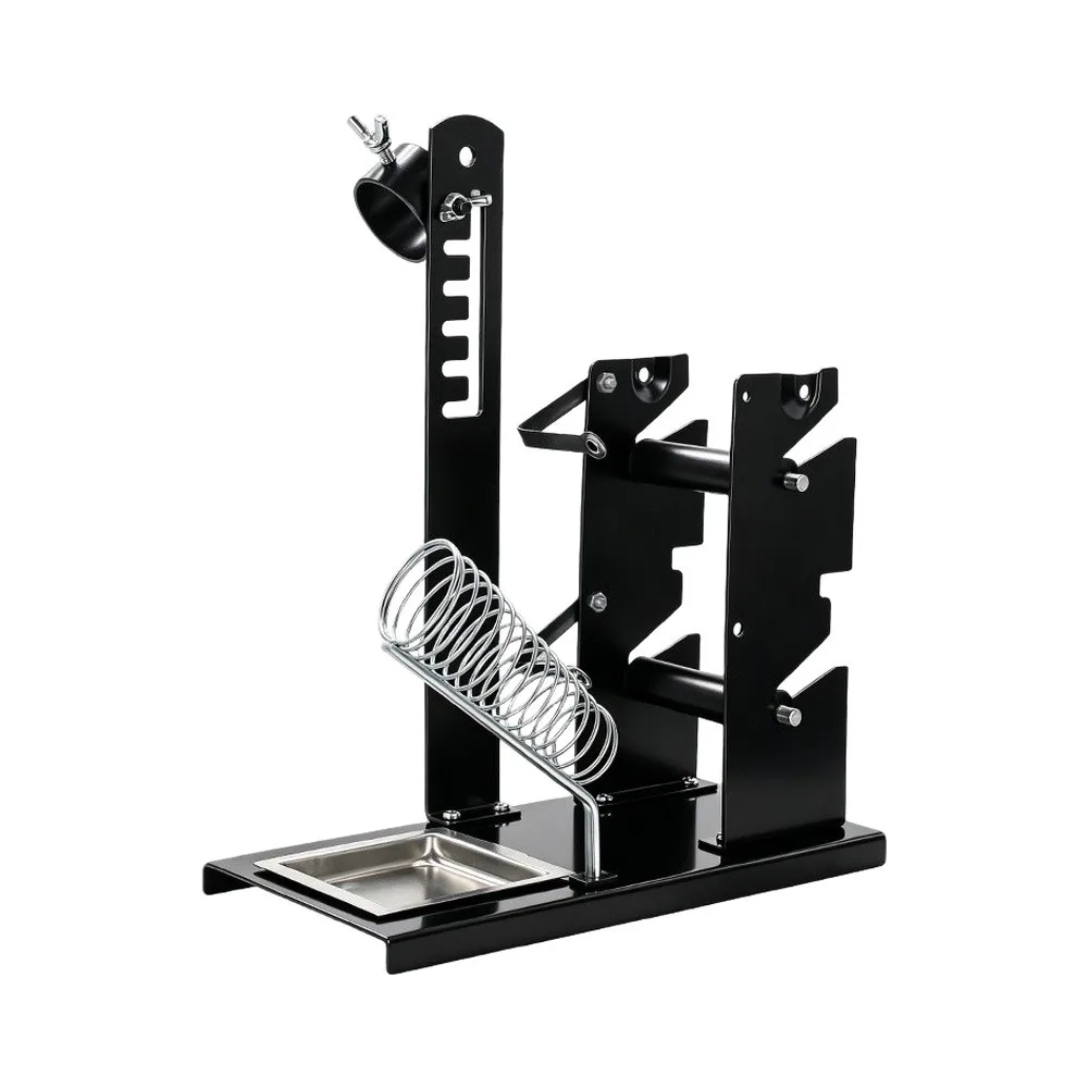 Soldering Iron Stand Constructed with Stainless Steel and Plastic for Balanced Strength Stability and Wire Accessibility