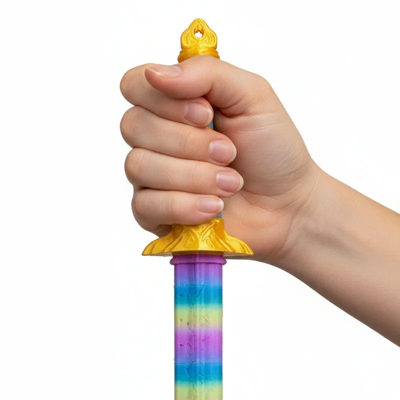 Fantasy Rainbow Cosplay Lights Sword Weapons Roleplay Props for Girl Group Idol Halloween Carnival Costume Accessories