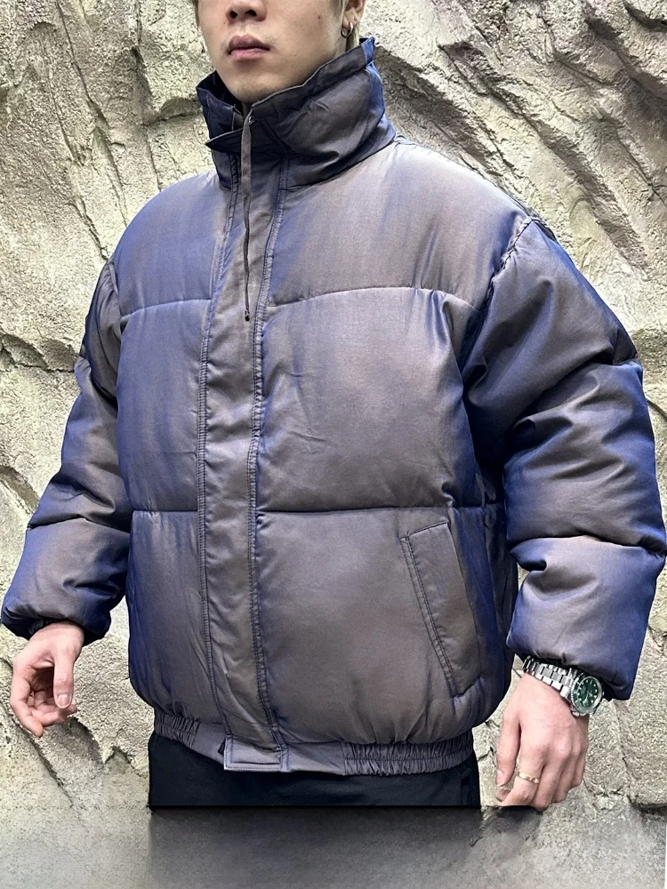 

Thickened Winter Cotton Jacket Men's Loose Fit Gradual Design High Insulation Cold Resistant Long Sleeve Standard Style Cleanfit