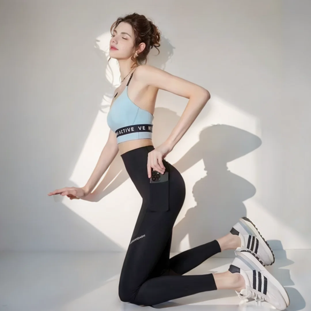 여성용 레깅스 형광 레트로 여성용 면 무릎 길이 레이스 바지 중간 길이 크롭 팬츠 구멍 뚫린 아이스 팬츠