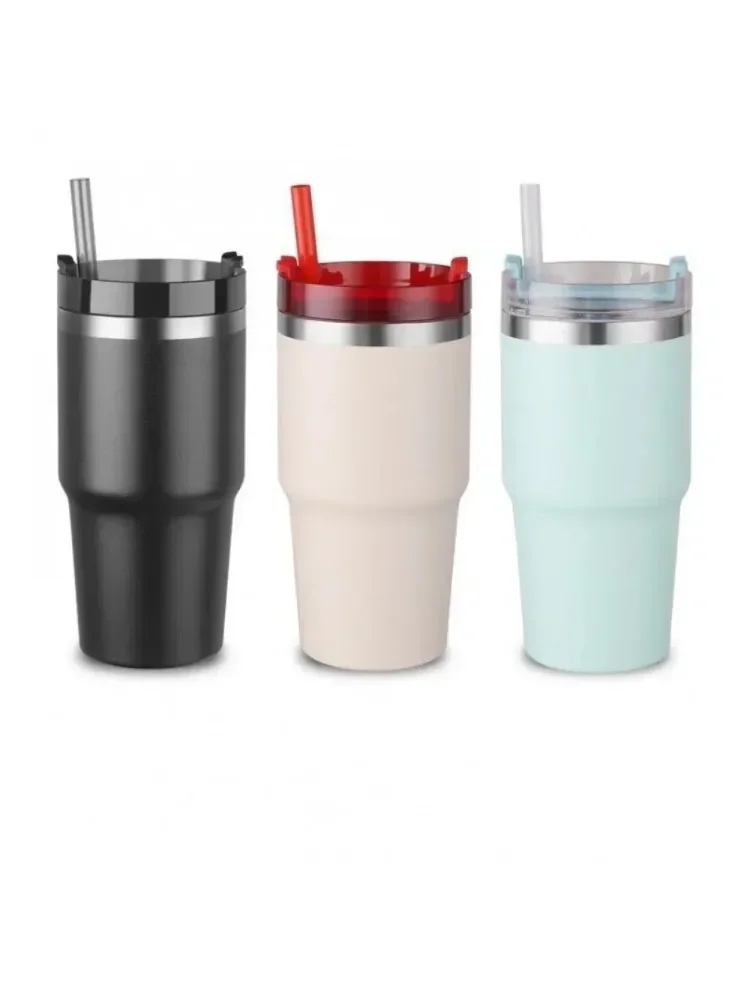 600 ml Eisbecher, Autobecher, Wasserbecher aus Edelstahl 304, großes Fassungsvermögen, Bierbecher, Isolierung und Kühlung