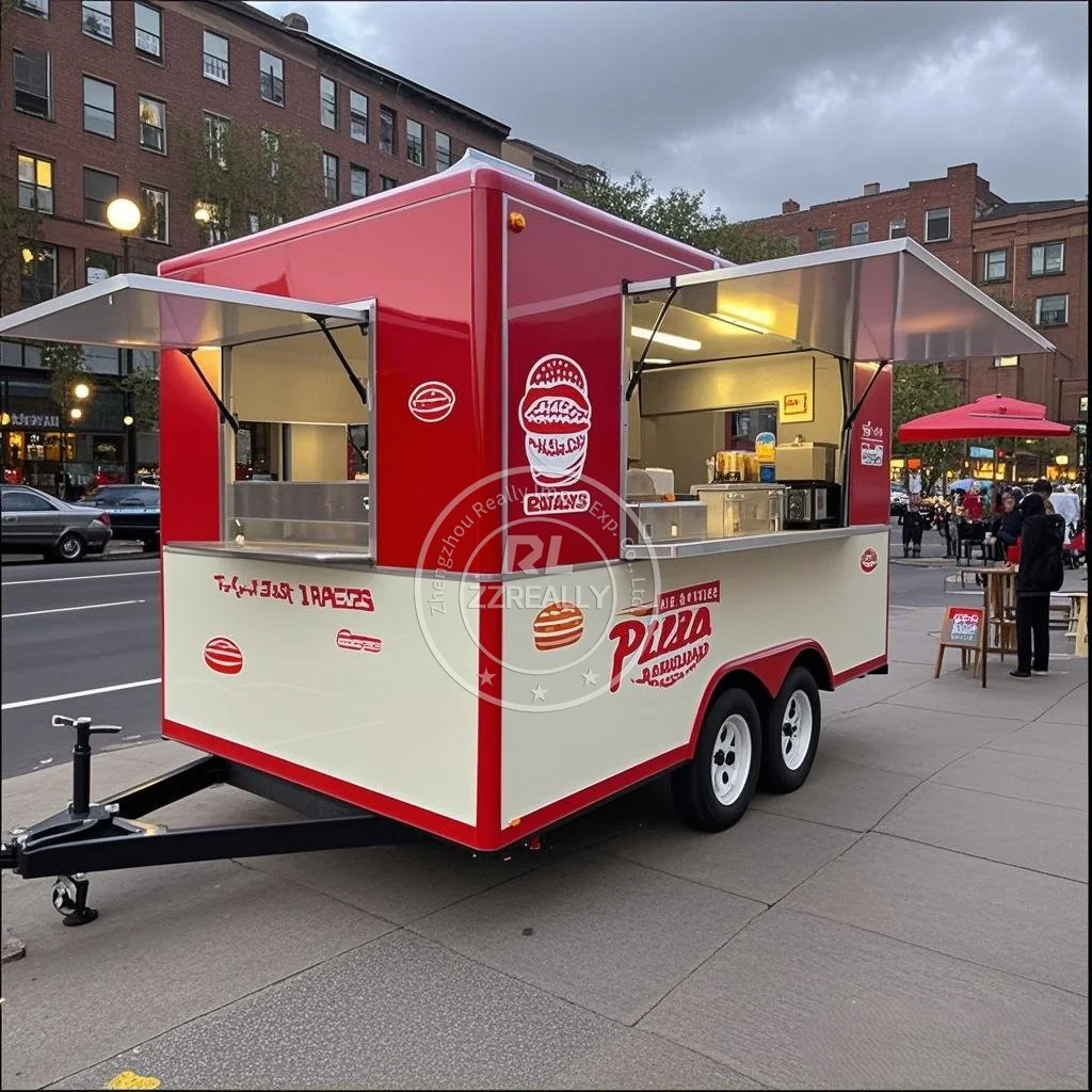 

Concession Fast Food Truck Hot Dog Pizza Coffee Ice Cream Mobile Food Trailer for Outdoor Event Catering