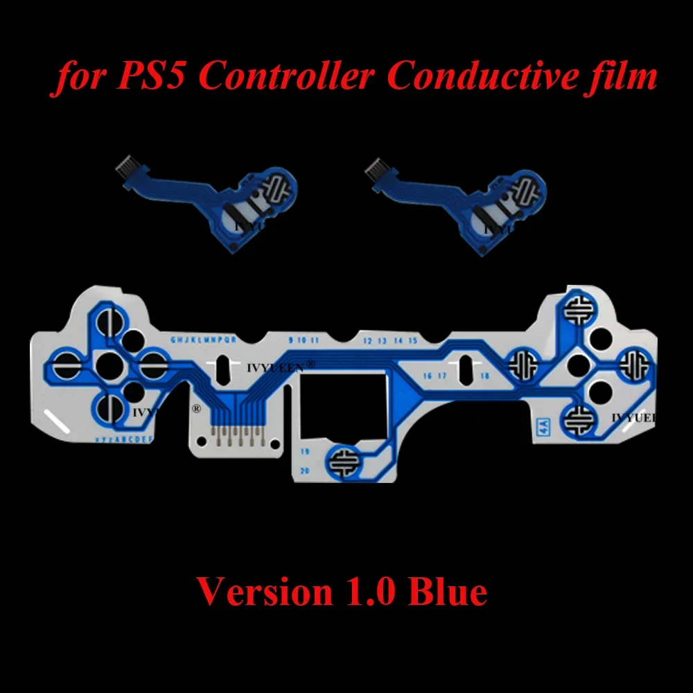 IVYUEEN สำหรับ PlayStation 5 PS5 Controller Conductive Film ปุ่มกด Flex Cable สำหรับ Dualsense 5 DS5ควบคุมริบบิ้นวงจร