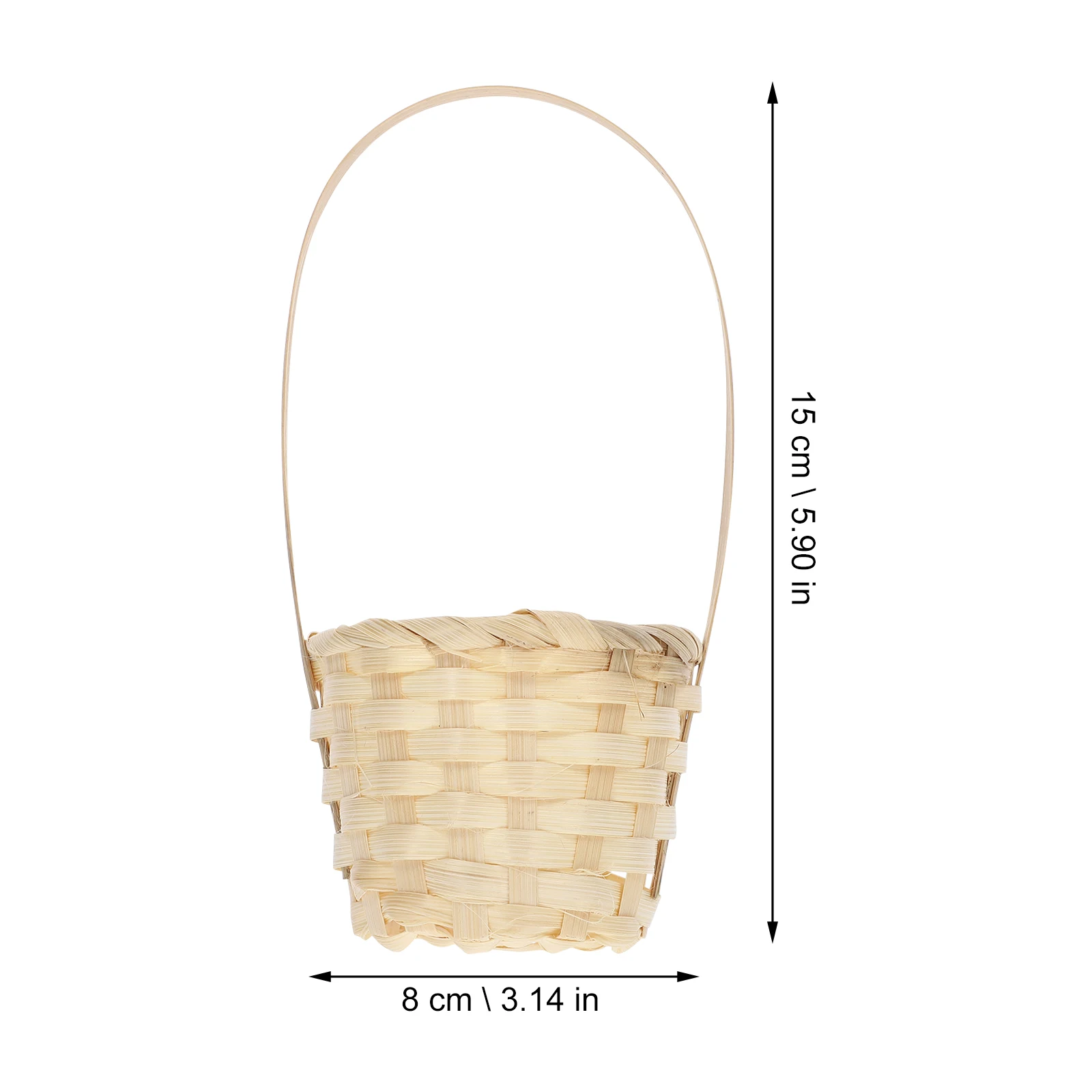 8Pcs Woven Storage Baskets Handheld Picnic Basket Flower ganizer Gift Container Kids Toy Crafted Decorative Utility