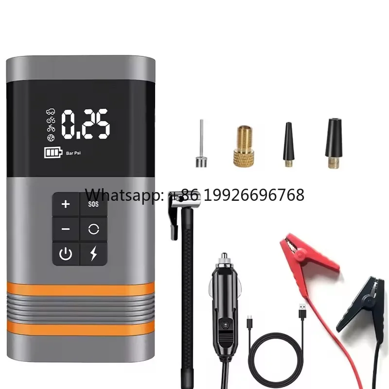 

High Power 10400mAh peak current 2000A strong power portable 12V emergency jump starter with power bank and LED light