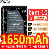 1650mAh KiKiss Powerful Battery bxm-10 For Xiaomi YI-M1 Mirrorless Camera