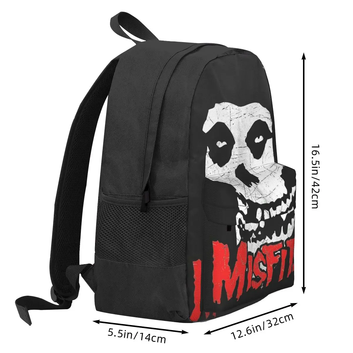 Misfits Skull Backpack Boys Girls Bookbag Children School Bags Cartoon Kids Rucksack Laptop Rucksack Shoulder Bag Large Capacity