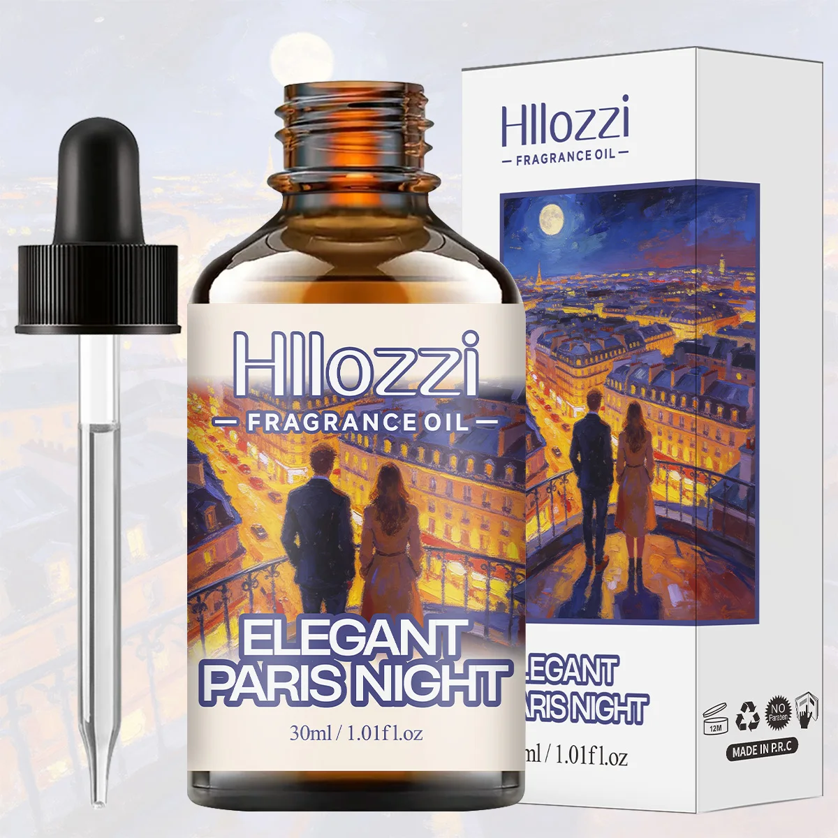 Elegant Paris Night ätherische Öle haben einen frischen und angenehmen Duft und eignen sich für Aromadiffusoren, Luftbefeuchter und DIY-Bastelarbeiten.