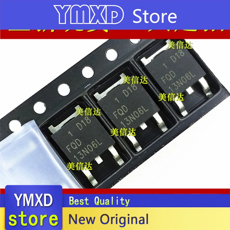 10 قطعة/الوحدة جديد الأصلي FQD13N06L 13N06 MOS تأثير المجال أنبوب TO-252 في المخزون التسليم السريع