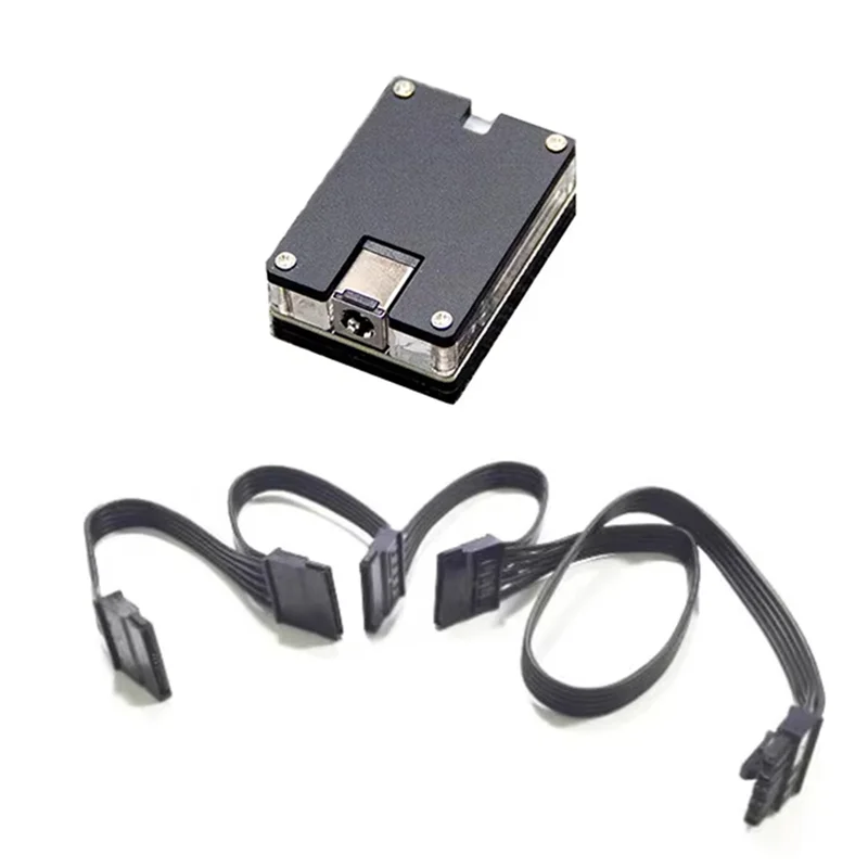 Pratico-DC 5525 a disco rigido SATA Alimentatore HDD SSD Modulo di alimentazione disco rigido 4SATA