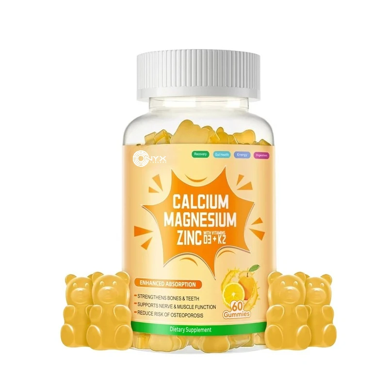 

Calcium magnesium zinc gummies contain vitamin D3 and K2, which effectively enhance absorption. 60 gummies