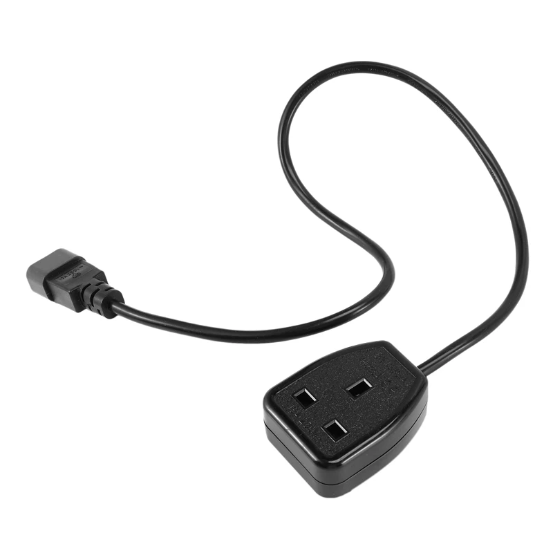 

IEC320 C14 to UK BS1363A Outlet Socket,IEC C14 Male Plug to UK 3Pin Female Socket Power Adapter Cable for PDU UPS(0.6M)