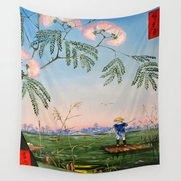 Studio Ghibli Winds Up Anime Landscape Wall Tapestry Cover Beach Towel Blanket Picnic Yoga Mat Home Decor  Hanging