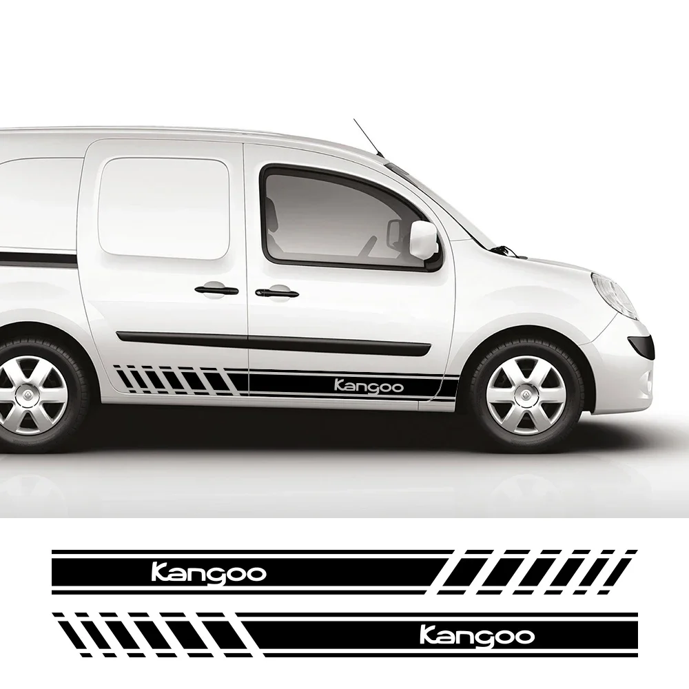 2PCS Car Door Stickers For Renault Kangoo 1 2 3 4x4 MK1 MK2 MK3 Tuning Accessories Van Graphics Vinyl Decals