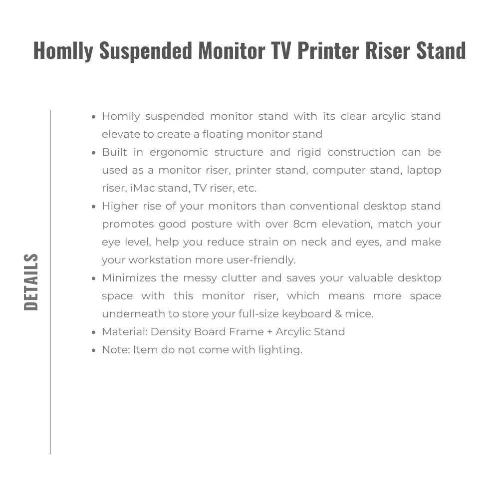 Homlly soporte elevador para impresora iMac, Monitor de TV suspendido