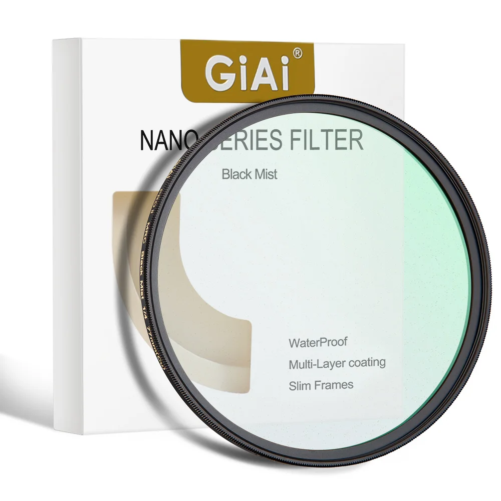 GiAi 블랙 미스트 필터 Cu 프레임 소프트 확산 효과 초상화 비디오 52mm 58mm 67mm 77mm 82mm