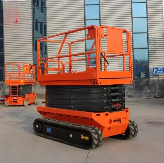 Hot Sale  Offroad Cheap  Mobile Tracked Electric All Terrain Self-Propelled Crawler Scissor Lift With CE