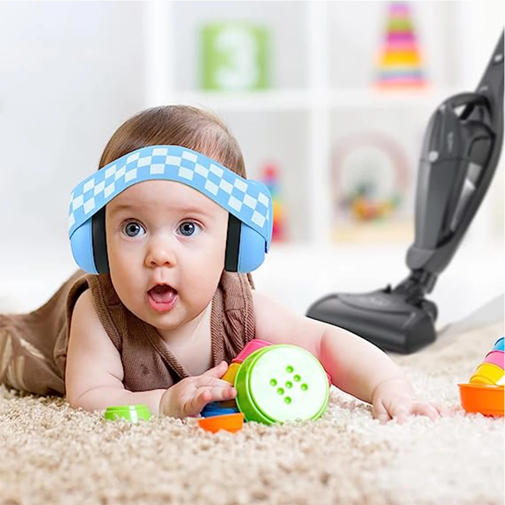 Baby Earmuffs Protection Comfortable Infant Ear Muffs Prevent Hearing Damage&Improve Sleep Adjustable Elastic Headband