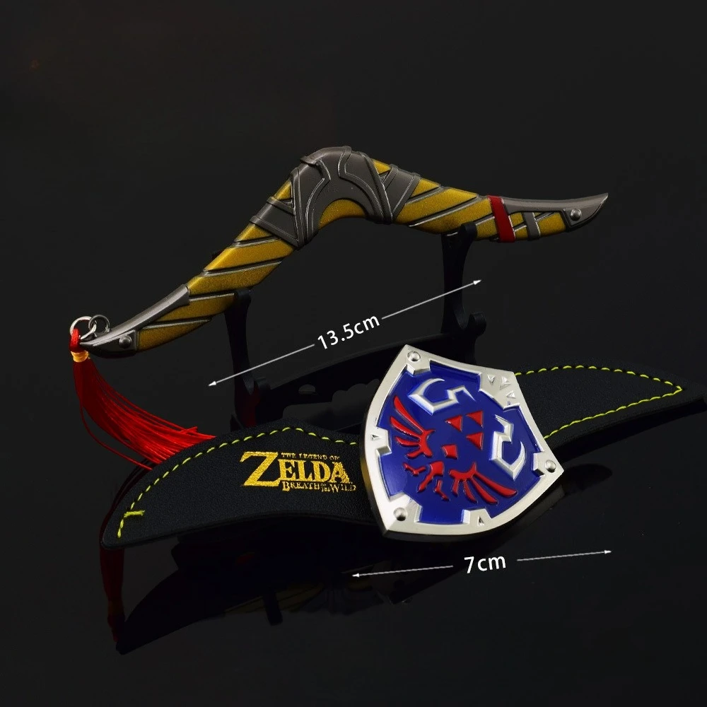 2Pcs The Hyrule Fantasy Weapon Sword Metal Tears of The Kingdom Game Peripheral Toy Samurai Sword Crafts Gift for Boy Collection