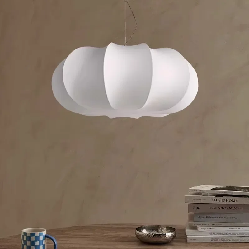 Luce Wabi Sabi dal design creativo per soggiorno, camera da letto, sala da pranzo, lampada da ufficio, lampada a sospensione in seta, luci dalla forma speciale