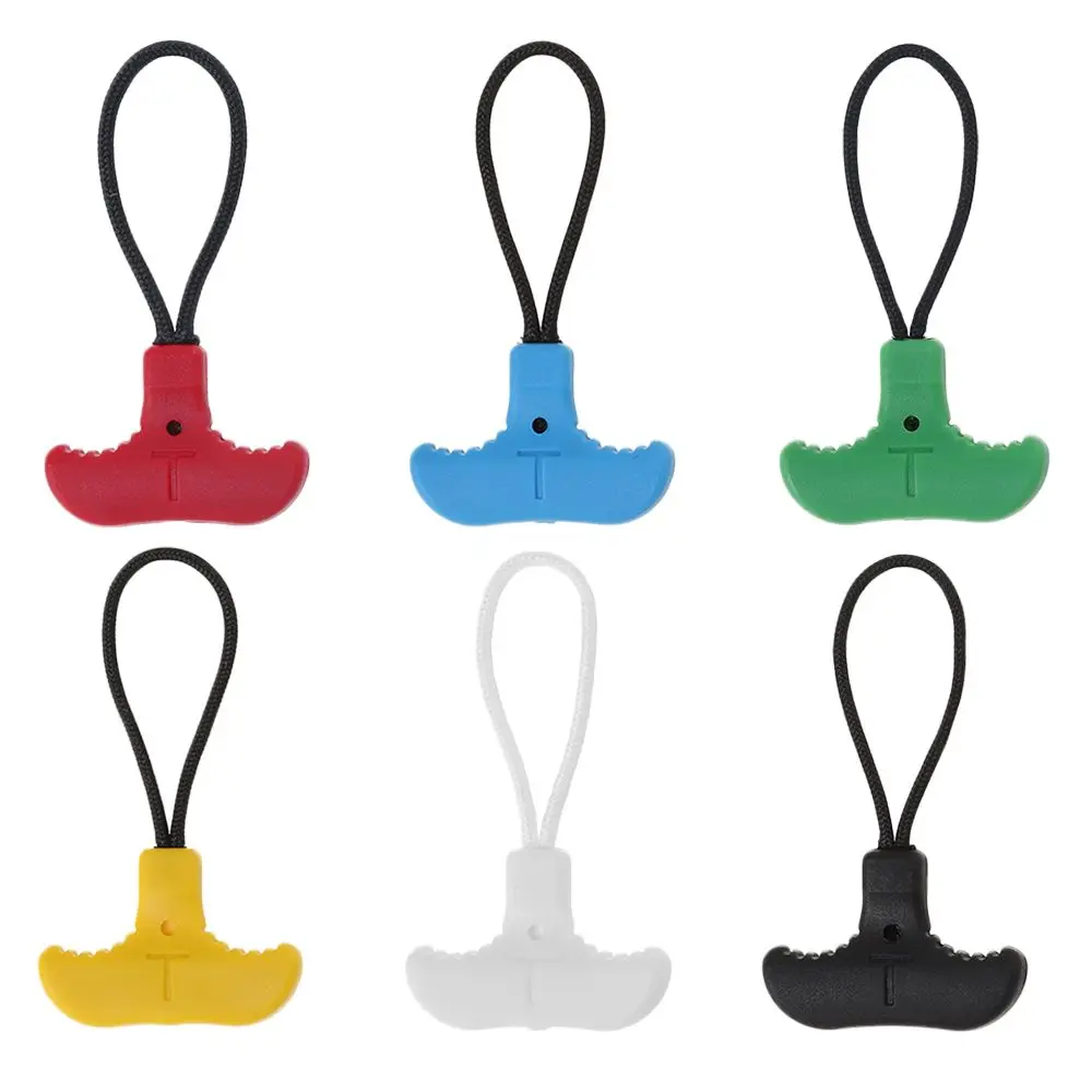 5Pcs Practical Clothing Tent Pull Fixer T-shaped Zipper Backpack Zipper Puller Replacement