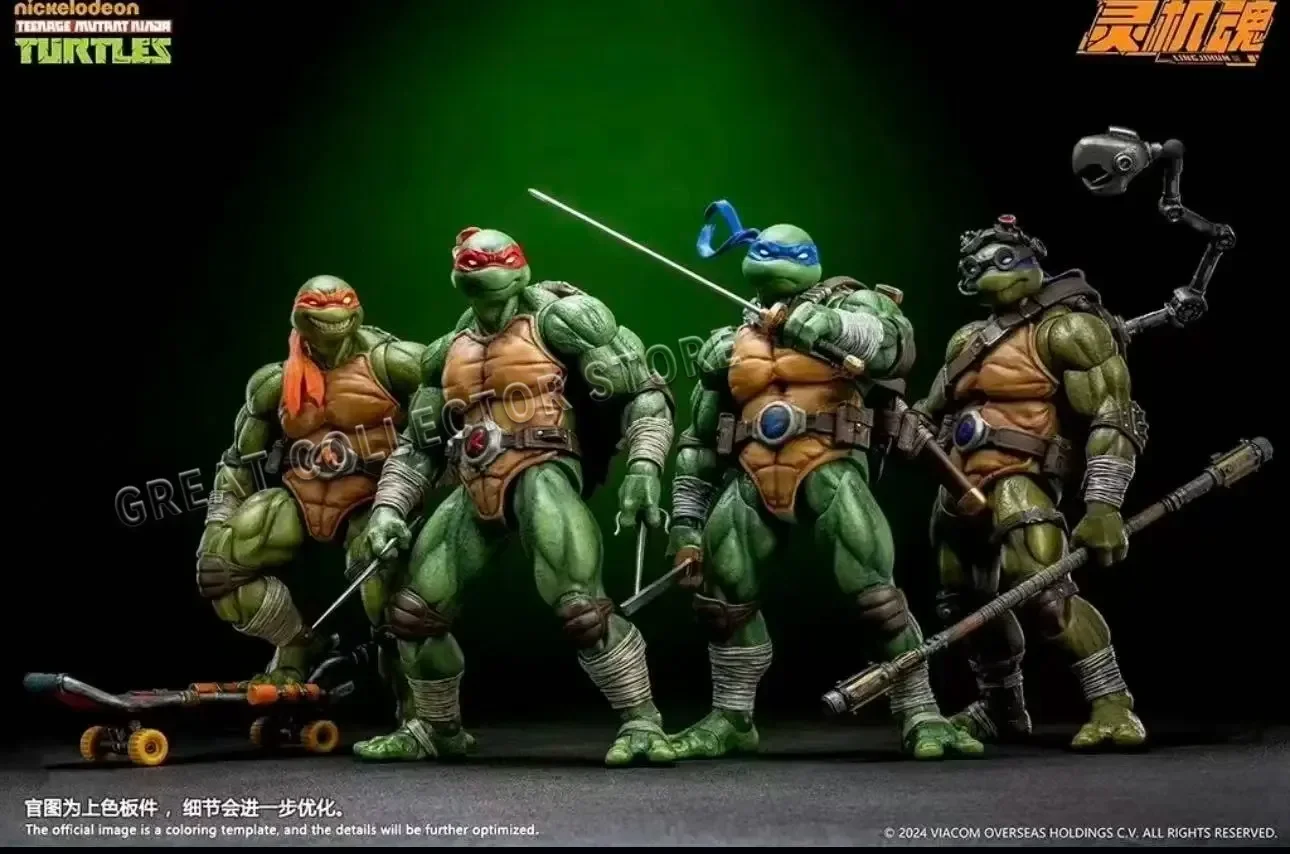 Ling JiHun 1/12 Scale Teenage Mutant Ninja Turtles Raphael & Leonardo 2-Pack Set Articulated Action Figure Collectible for Adult - view 5