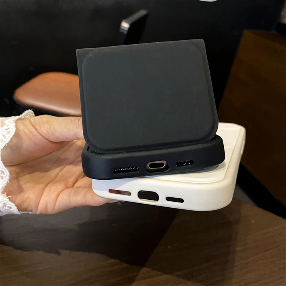 Couro completo flip dobrável suporte caso de telefone para iphone 1 12 13 14 15 pro max suporte criativo capa protetora macia pára-choques