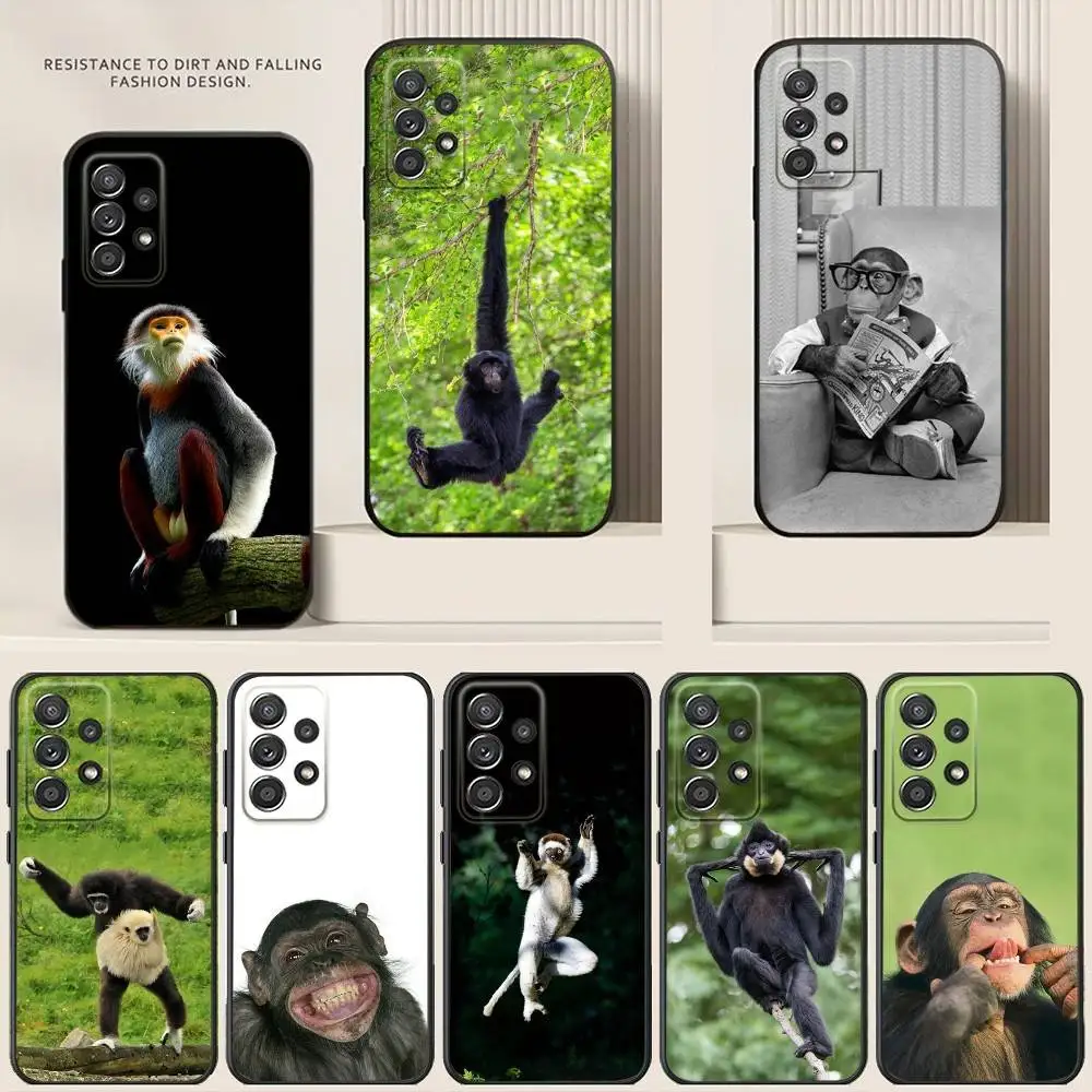 

Monkey Sipping Caprisun Meme Phone Case For Samsung S24,21,22,23,30,Ultra,20,Plus,Note,10,9,5G Black soft silicone case