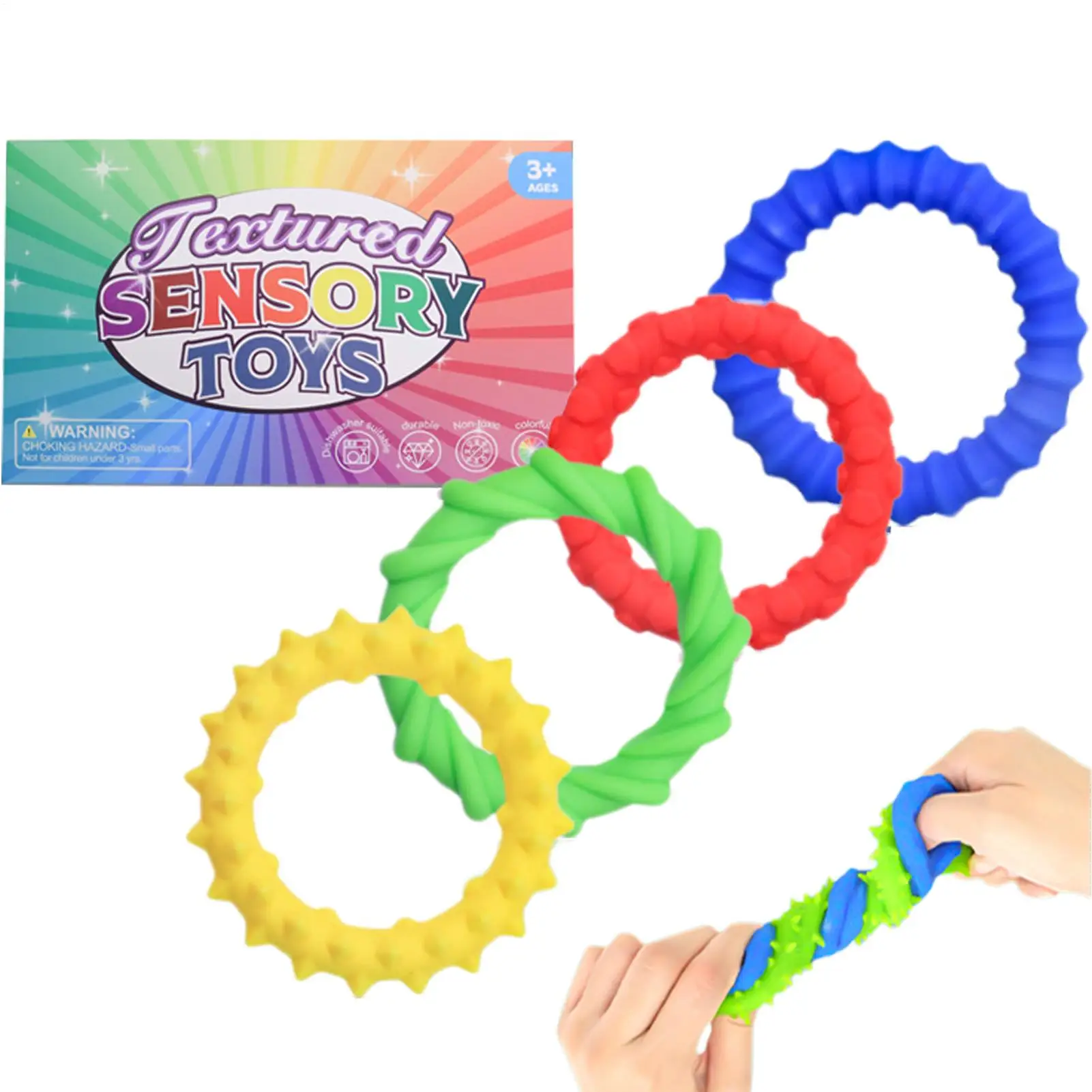 

Браслет-непоседа для детей, 4 шт., браслеты, силиконовые браслеты на запястье, сенсорные игрушки для детей, для классной комнаты, путешествий, поездок на работу, общежития