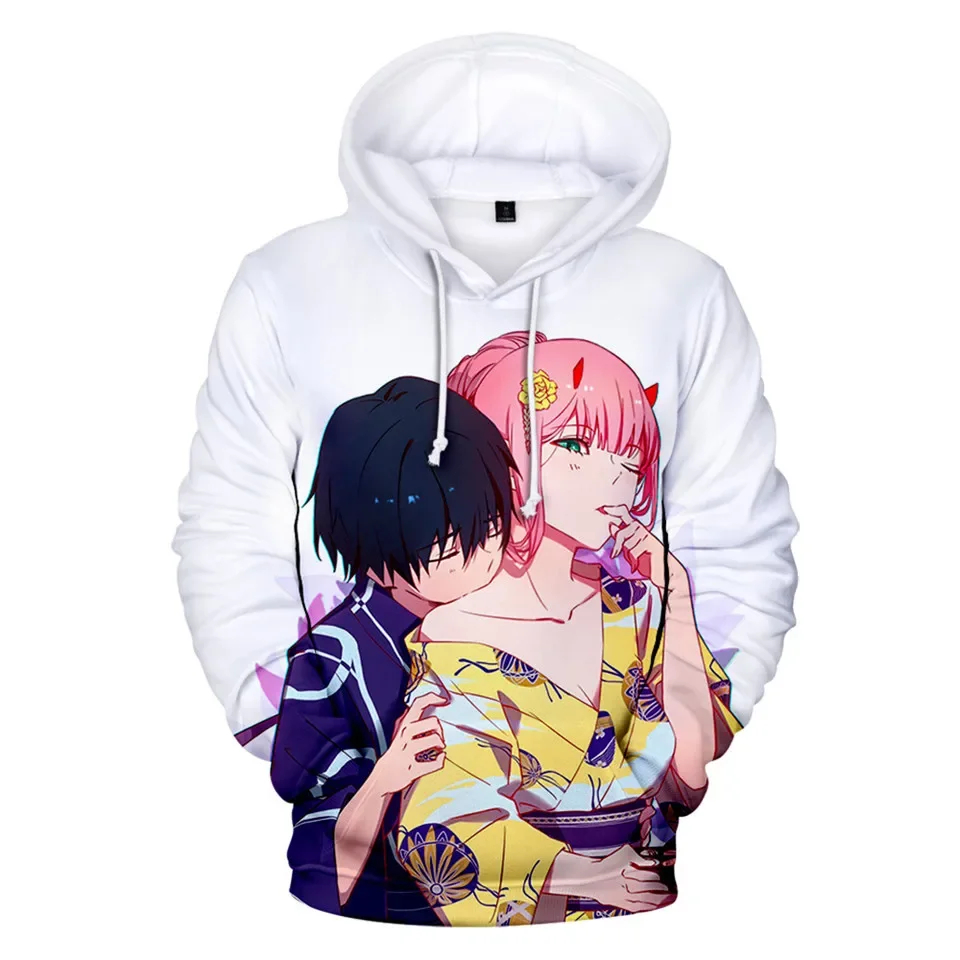 Men's and Women's New DARLING In The FRANXX 3D Hoodie Anime Hoodie Cute Fashion Casual Oversized Loose Hoodie