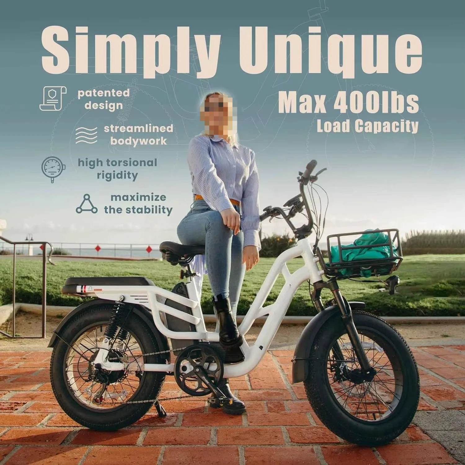 

USA Warehouse Unique Step Through Aluminum Alloy Frame Electric Bike 48V 20AH 960Wh 20 Inch Bicycle 7 Speed Ebike for Women