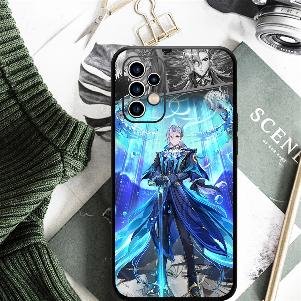 Genshin Impact Neuvillette Quality 5stars Hydro Phone Case For SAMSUNG Galaxy A54 53 52 51 F52 A71 note20 ultra S23 M30 M21