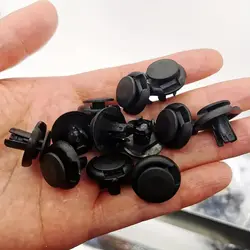 50pcs 8mm Car Plastic Bumper Fastener Rivet Fixer Push Type Engine Hood Fastener Fender Sedan Door Trim Plate Clip, For Honda
