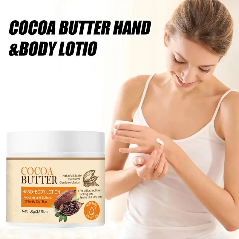 Cocoa Butter Body Butter 100g Moisturizing Cocoa Cream For Dry Skin Natural Daily Skin Moisturizer For All Skin Types