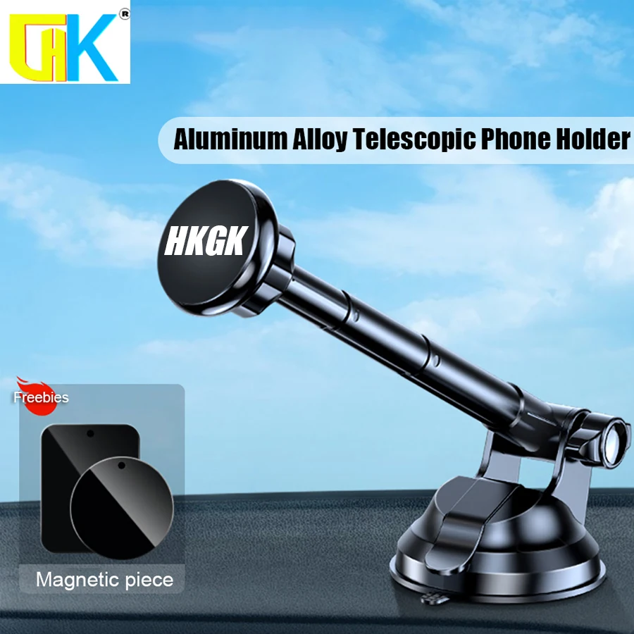 Magnetic Phone Holder HKGK Universal Car Phone Holder Strong Magnet Car Mount for Windshield and Dashboard for iPhone Samsung