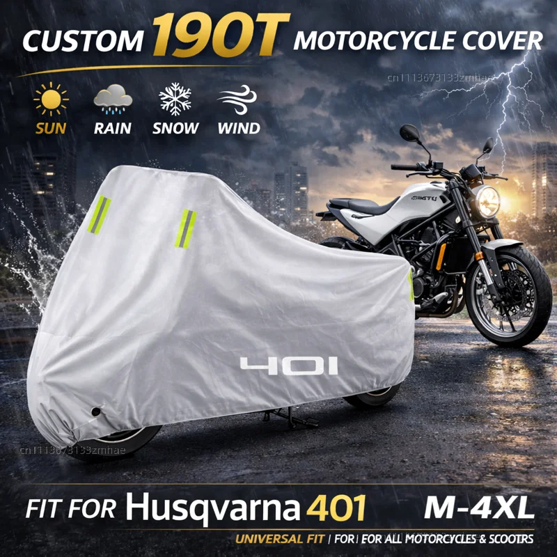 

For Husqvarna Svartpilen 401 Vitpilen 401 Svartpilen401 Motorcycle Cover Waterproof Heavy Duty Outdoor Rain Dust Sun Protector