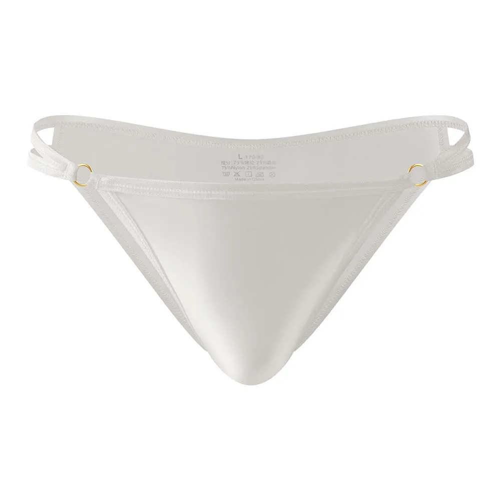 Men\\\'s Shiny Satin Low Rise Briefs Half Wrapped Buttocks U Shaped Pouch Comfort Underwear Stretch Fabric Size M 2XL