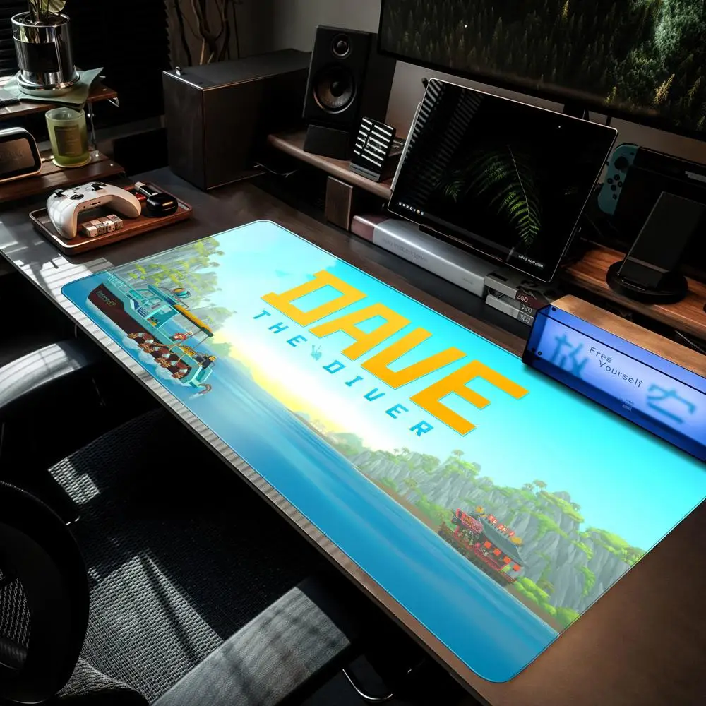 

Daves the Diver Mouse Pad MouseMat XXL Computer Accessories Large Keyboard Laptop Table Pad The New Product Gamer Gaming