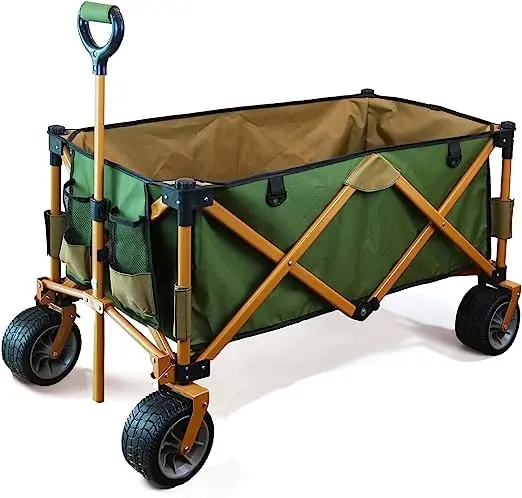 

Foldable Picnic Camping Kids Wagon Portable Beach Trolley Cart Collapsible Folding Utility Cart Wagon for Outdoor Garden