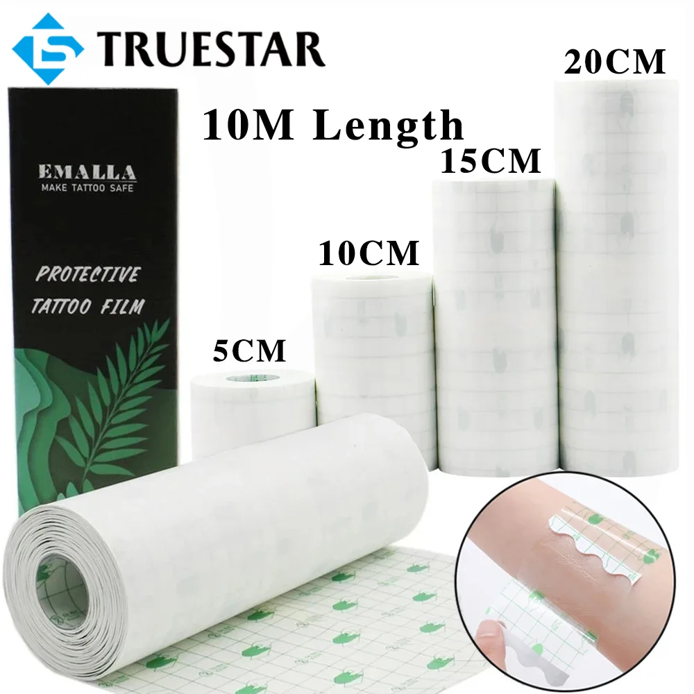 10M Tattoo Bandage Roll Transparent Tattoo Film Waterproof Protective Skin Wound Repair Film Tattoo Wrap Roll Tattoo Accessories