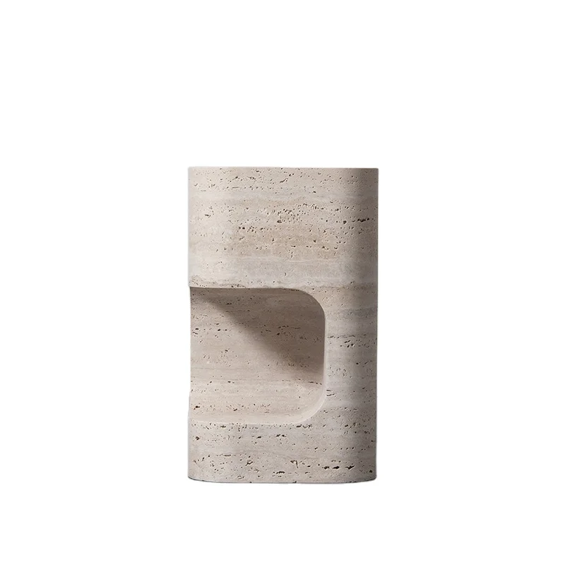 xx-Nordic Living Room Natural Stone Side Table Creative Beside Home Furniture Column Display Stand